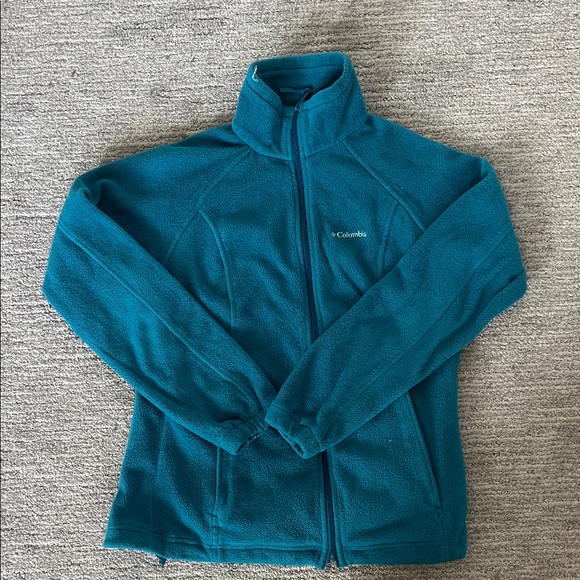 Columbia Turquoise Fleece Jacket - Picture 1 of 8